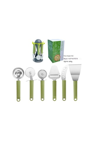 Jian Fan Manuel Mutfak Aleti 6 Parçalıket Çok Fonksiyonlu Yeşil