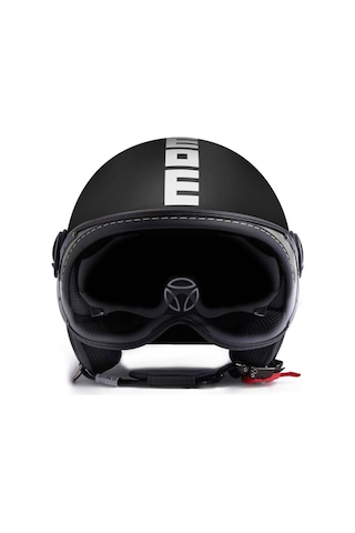 Momodesign Fgtr Evo Mono Matt Black White Motosiklet Kaskı