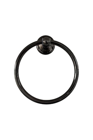 Lider Dicle Banyo Aksesuarı.Siyah Renk Yuvarlak Havluluk