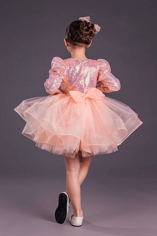 Uzun Kol Balerin Elbise Tütü Etek Pul Payetli SOMON