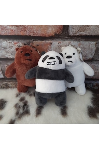 Kafadar Ayılar 3'lü Peluş Anahtarlık Seti