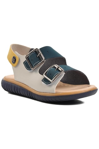 Ayakmod Şng 1530-p Lacivert Nubuk-sarı-krem Erkek Çocuk Sandalet 001