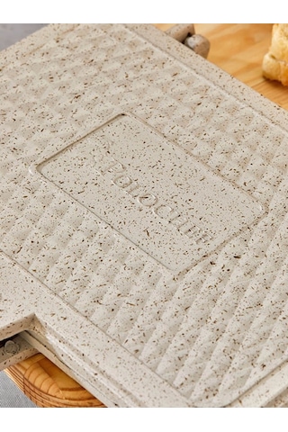 Granit Waffle Ve Tost Tavası Seti Krem Gümüş- Siyah