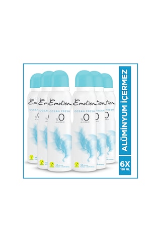 Emotion Ocean Fresh Kadın Sprey Deodorant 6 x 150 ML
