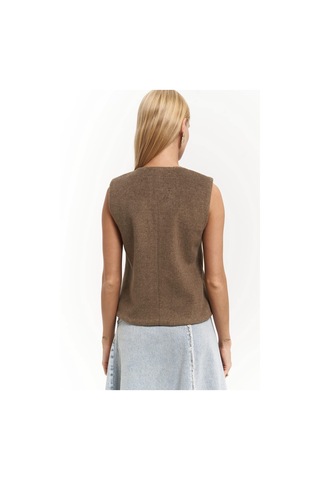 Mai Collection Mai Studios Co. Pace Soft Kahve Kısa Yelek Kahve