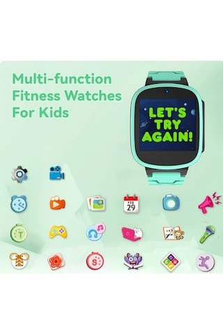 Trendooze Gaojunshop01 2025 Çocuk Akıllı Saati, Mor Mor, Hd Kamera, Eğitici Oyunlar Mor