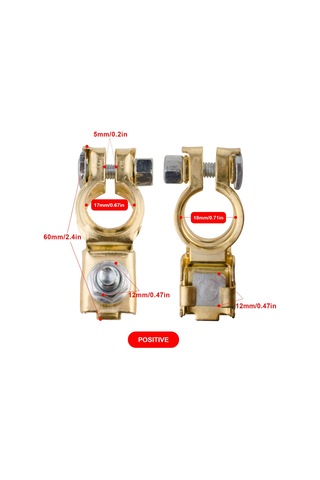 Yuntech01 Temiz Bakır Akü Bağlantı Terminali, 500a Sürekli Akım, 4-6 Gauge Tel Uyumlu, Islak Kapaklı, Araç/tekne İçin, 1 Çift Kırmızı-siyah
