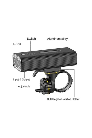 Bisiklet Ön Ve Arka Işık Seti, Gece Sürüşü İçin Usb Şarj Edilebilir Bisiklet Işıkları, Güç Bankası Fonksiyonlu Bisiklet Farı