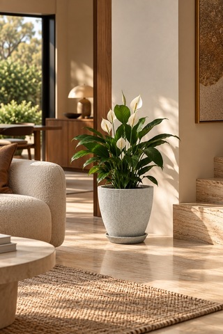 Bostann Dekoratif Saksı - Botonıa 010 - 13l - Beyaz 13 Lt