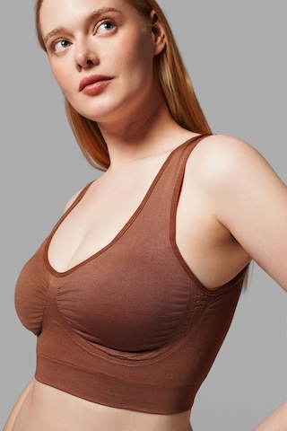Fit Women Göğüs ı Kalın Askılı Korse Büstiyer 5040 Kahverengi