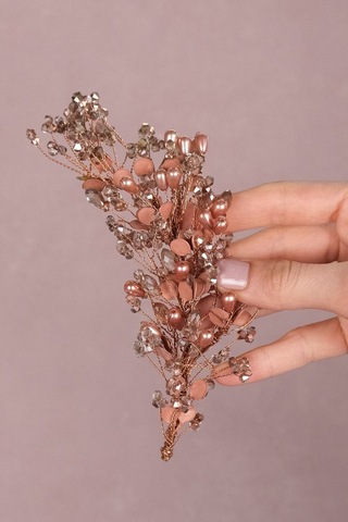 FdayAksesuar Gelinlere Özel Lega Inci Boncuklu Yan Saç Tokası Gelin Aksesuarı FRDY31664