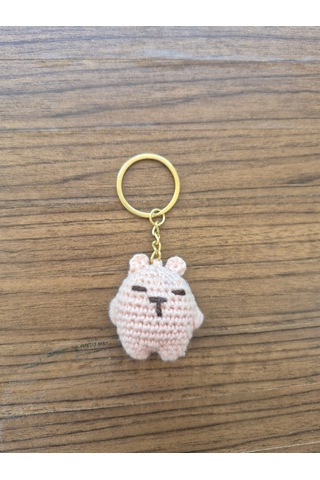 Minik Sevimli Ayı Anahtarlık 3 Adet Açık Pembe