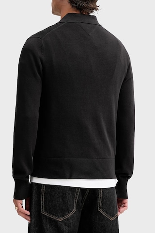 Tommy Jeans % 100 Pamuk Regular Fit Düğmeli Polo Yaka Kazak Erkek Polo Yaka Kazak Dm0dm20304 Bds Siyah