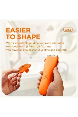 Dashanshop Orange Elektronik Vücut Tıraş Makinesi Erkek Kadın Şarjlı Hassas Tüy Kesme Aleti