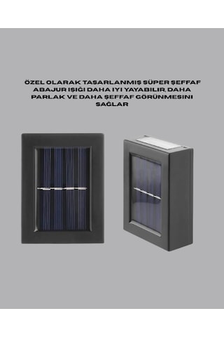 Northcity Güneş Enerjili Led Duvar Lambası - Bahçe Ve Balkon Aydınlatması