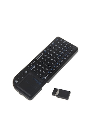 Rii Mini X1 Taşınabilir 2.4g Kablosuz Klavye Dokunmatik Yüzey Pc Dizüstü Bilgisayar Akıllı Tv Siyah