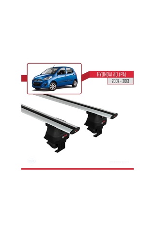 Hyundai İ10 Pa 2007-2013 Arası İle Uyumlu Ace-4 Ara Atkı Tavan Barı Gri