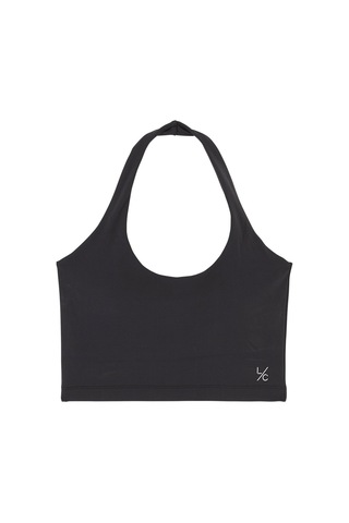 L Couture Halter Yaka Kadın Spor Sütyeni Siyah