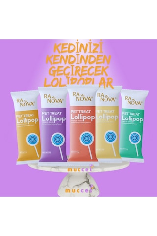 Muccet 15'li Kutu Kedi Lolipopu Malt Destekli Kedi Ödülü