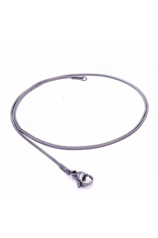 Erkek İnce Çelik Kolye 1mm 9201 Gümüş