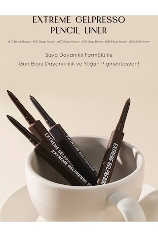 Clio Extreme Gelpresso Pencil Liner 04 Gray Brown