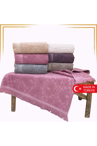 Bilmar Bukle Jakarlı Saçaklı Gonca Desenli El Ve Yüz Havlusu 50 X 90 Cm X 6 Adet Çok Renkli