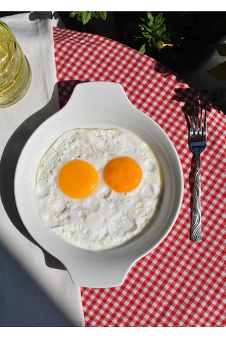 1 Adet Porselen Sahan Yumurta Sahanlığı Tatlı Tabağı 20 Cm