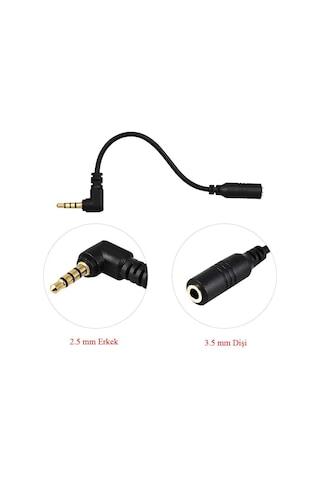 2.5 mm Girişli DSLR Kameraya Mikrofon Bağlama Kablosu - AL2314