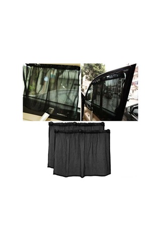 Youtek Araç İçin Pratik Güneşlik Seti, 50 Cm Boyutunda %50 Gölgeleme, Siyah Renk, 2 Adet