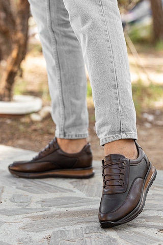 D0315 Günlük Ortopedik Erkek Klasik Garantili Ayakkabı Kahverengi