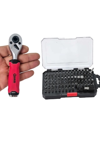 Ht- 85 Parça Arm S2 Çelik Torx Bits Uç Seti Matkap Ucu Takımı Bits Tutuculu 1/4 Cırcır Kolu