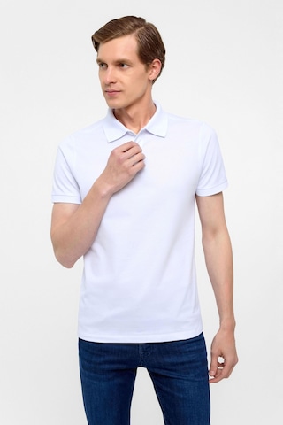 Beyaz Slim Düz Polo Yaka Tişört-38582 Beyaz