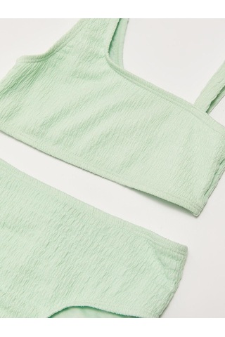 Deep Beach Dokulu Kumaş Kız Çocuk Bikini Takım 001