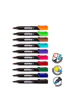 Permanent Marker Xp1 10'lu Set Permanent Kalem 10 Karışık Renk