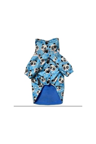 Gedyco Blue Panda Polarlı Küçük Irk Köpek Yağmurluğu