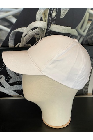 Hamze Polo Nakışlı Gabardin Kumaş Unisex Cap Şapka Beyaz
