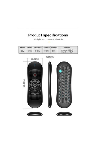 Trendooze Wechip Uzaktan R2 Mouse Kumanda Klavye Kablosuz Air Xd