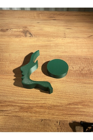 3d Baskı Dekoratif Yüz Tasarımlı Gözlük Standı Masaüstü Gözlük Tutucu Koyu Yeşil