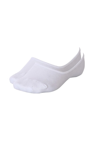 Sportive Babet Çorap 2 Li Unisex Beyaz Günlük Stil Çorap 2021004-byz Siyah