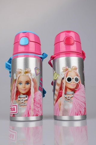 "dekomus Cep Defteri Hediyeli" Lisanslı Barbıe Özel Paslanmaz "tekli" Metal Matara 500 Ml Ahşap