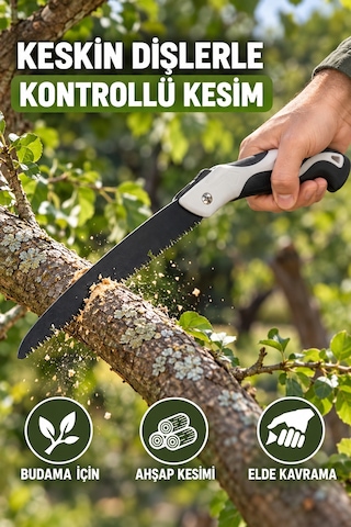 53 Cm Katlanır Budama Testeresi Pelikan El Testeresi Bahçe Dal Ve Ahşap Kesimi Ergonomik Saplı Büyük