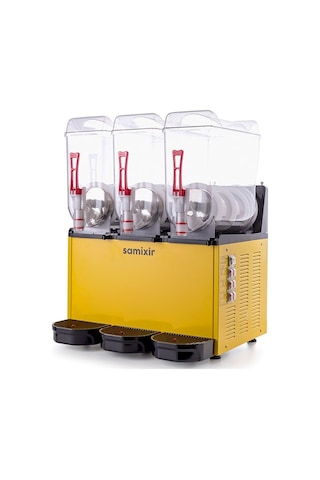 Samixir Triple Üçlü 12+12+12 Lt Slush Buzlaş Karlamaç Makinesi Slush-36-y