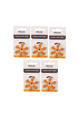 Oticon İşitme Cihazı Pili 6Lı No13 Toplam 5X6 30 Adet