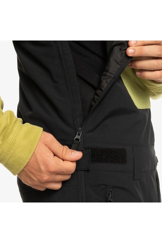 Quiksilver Fly High Bib Erkek Siyah Snowboard Pantolonu Kvj0