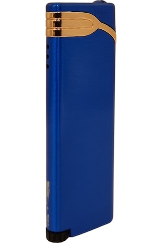 Mavi - Bronz Tek Torch Pürmüz Metal Puro Çakmağı - Tr8094