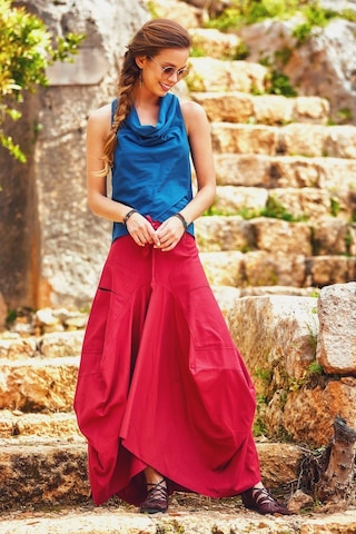 Beli Bağcıklı Cep Detaylı Şalvar Uzun Etek