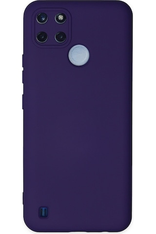 Realme Uyumlu C21y Kapak İçi Kadife Kamera Korumalı Lansman Silikon Kılıf