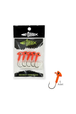 Kurşunlu Jighead Zoka - 6g - Fishack - Turuncu Xha06 - 5 Adet