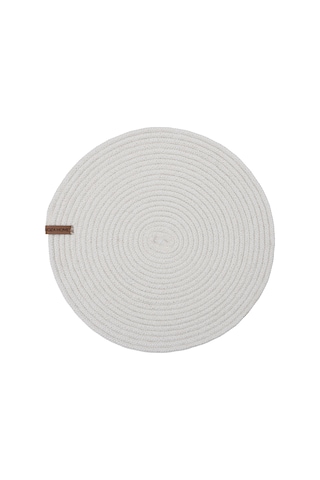 Koza Home Cesta Amerikan Servis El Yapımı Pamuklu Krem Jüt Örme Dekoratif D Krem