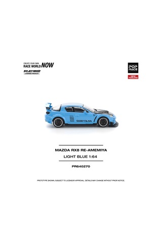Pop Race Mazda Rx8 Re-amemiya Light Blue 1:64 Diecast Model Araba Pr640270 Mavi